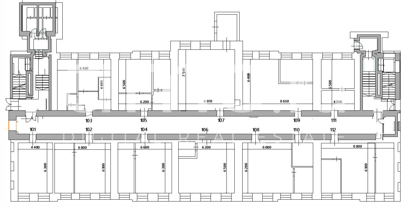Планировка офиса 22-1919 м², 1 этаж, Административное здание «г Москва, Мясницкая ул., 40, стр. 1»